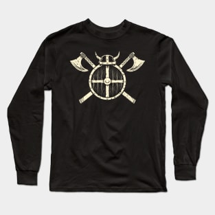 Viking warrior print Long Sleeve T-Shirt